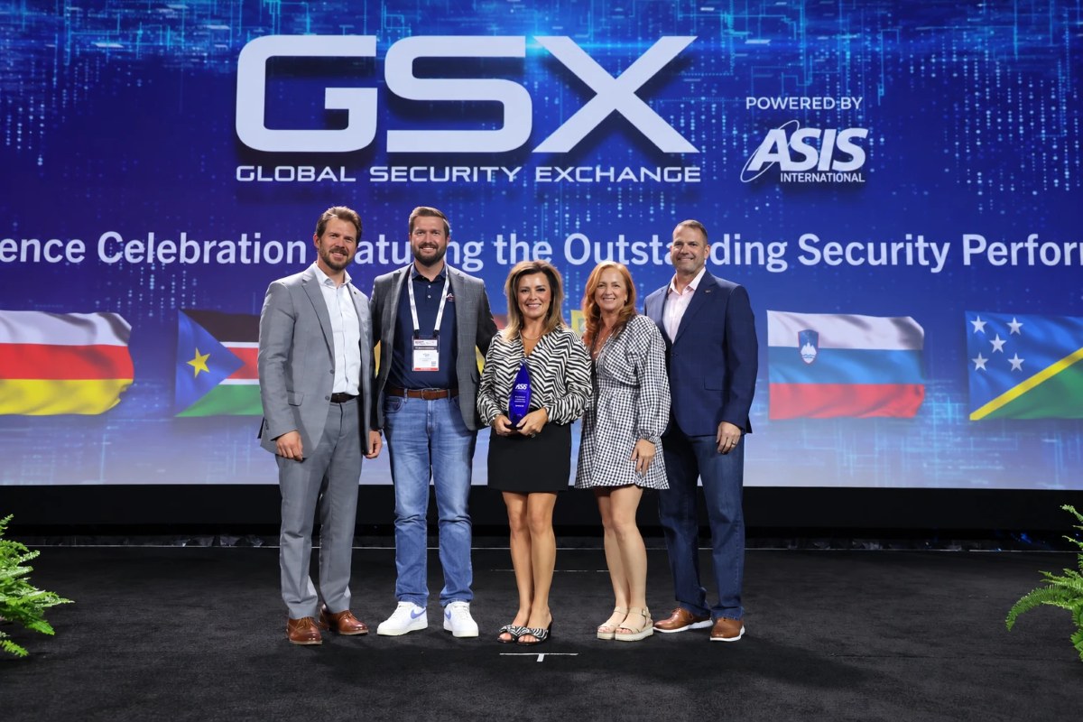 ASIS North Texas Chapter members on stage at GSX, Global Security Exchange